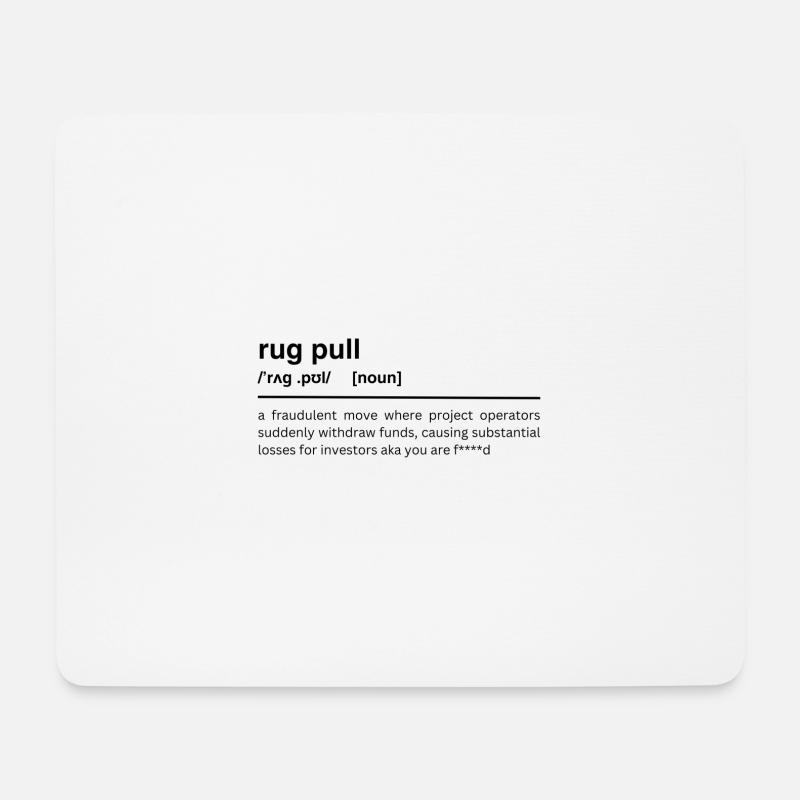 rug pull - Mousepad (Querformat) - Weiß