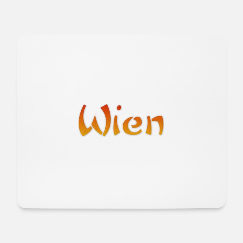 Wien Text - Mousepad (Querformat) - Weiß