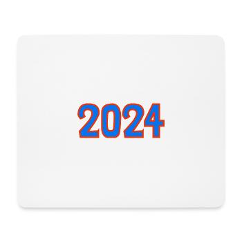 2024. FROHES NEUES JAHR. SILVESTER. NEUJAHR - Mousepad (Querformat) - Weiß - Vorne