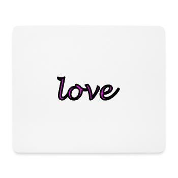Love rosa - Mousepad (Querformat) - Weiß - Vorne