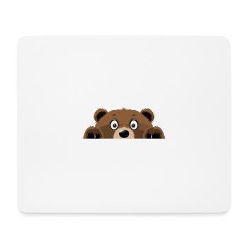 Bär Peeking Niedliche Entzückende Lustige Tier Karikatur - Mousepad (Querformat) - Weiß - Vorne