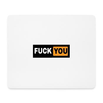 Fuck You in design - Mousepad (Querformat) - Weiß - Vorne