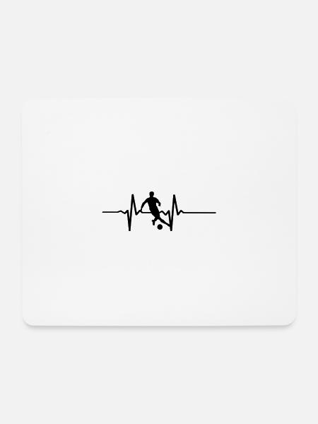 fußball - Mousepad (Querformat) - Weiß
