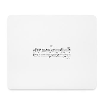 Conception de partitions de Beethoven pour Elise - Tapis de souris (format paysage) - blanc - Devant