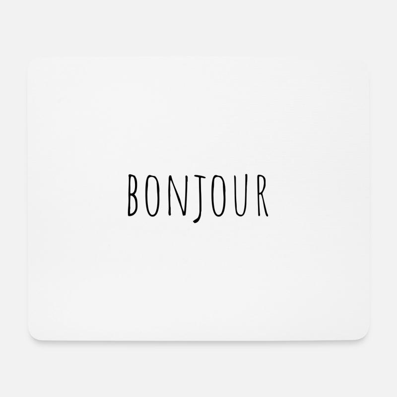 bonjour - Mouse Pad (horizontal) - white