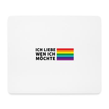 Ich liebe wen ich möchte Pride Flagge - Mousepad (Querformat) - Weiß - Vorne