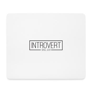 Introvert since 2001 black - Mousepad (Querformat) - Weiß - Vorne