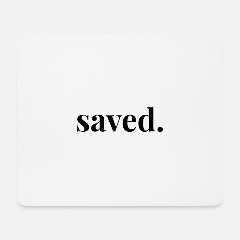 Saved Christlich Jesus Christus Geschenk - Mousepad (Querformat) - Weiß