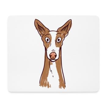 Podenco Hund cooles Podenco Ibicenco - Mousepad (Querformat) - Weiß - Vorne