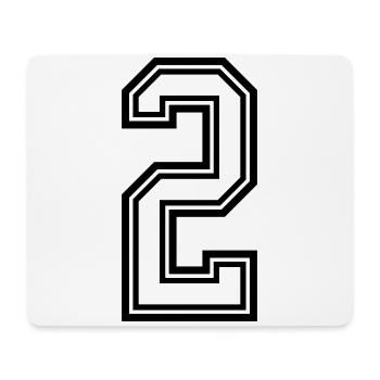 2 Number symbol - Mouse Pad (horizontal) - white - Front