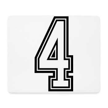 4 number symbol - Mouse Pad (horizontal) - white - Front