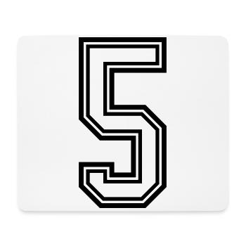 5 Number symbol - Mouse Pad (horizontal) - white - Front