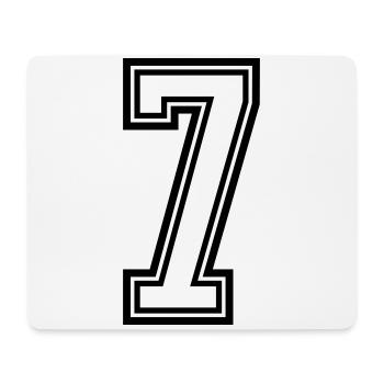 7 Number symbol - Mouse Pad (horizontal) - white - Front