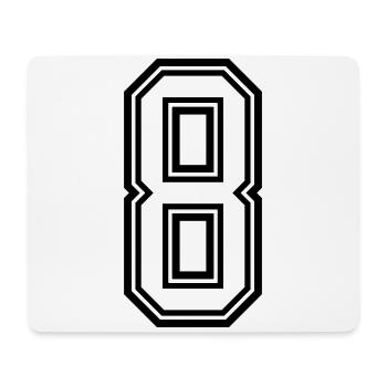 8 number symbol - Mouse Pad (horizontal) - white - Front