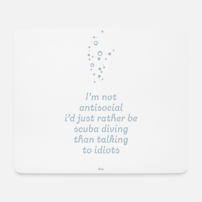 Spruch-Design für Sporttaucher - Mousepad (Querformat) - Weiß