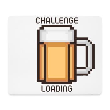 Optique pixel de verre à bière gaming des années 80 pour les fans de bière rétro - Tapis de souris (format paysage) - blanc - Devant