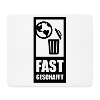 fast geschafft - Mousepad (Querformat) - Weiß - Vorne