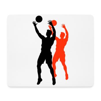 Silhouette de joueur de volley-ball - Tapis de souris (format paysage) - blanc - Devant