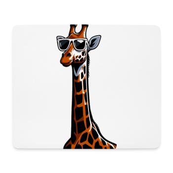 Lustige Giraffen gezeichnete Giraffe Geschenk - Mousepad (Querformat) - Weiß - Vorne