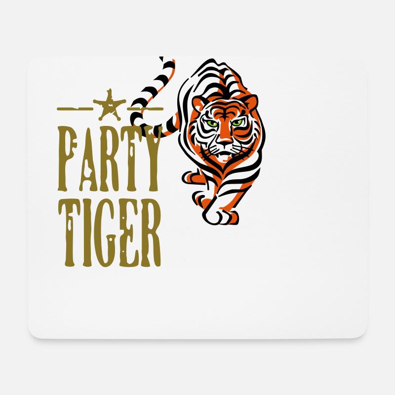 Tiger - Mousepad (Querformat) - Weiß