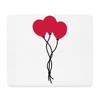 Ballons rouges / ballons rouges / ballons rouges - Tapis de souris (format paysage) - blanc - Devant