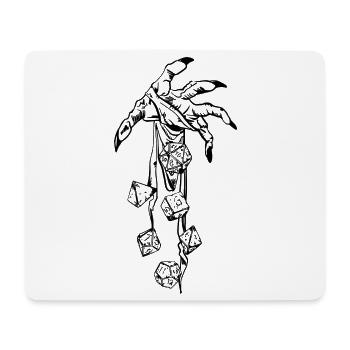 JDR - Hand of the game master - rpg Dices - Mouse Pad (horizontal) - white - Front