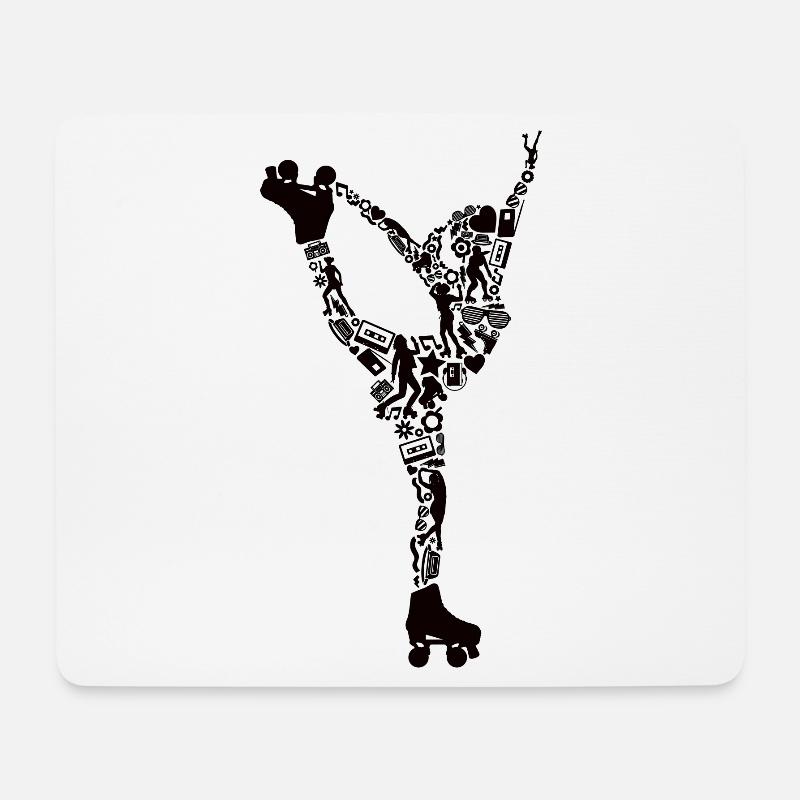 Rollschuhe Mädchen Rollschuh Roller Skates - Mousepad (Querformat) - Weiß