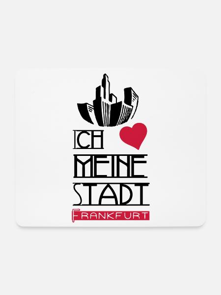 Stadt Liebe Frankfurt Geschenk - Mousepad (Querformat) - Weiß