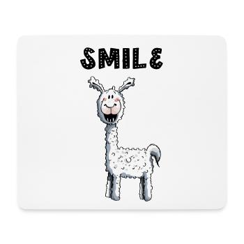 Das Lama ist gut drauf - Smile - Lächeln - Tiere - Mousepad (Querformat) - Weiß - Vorne