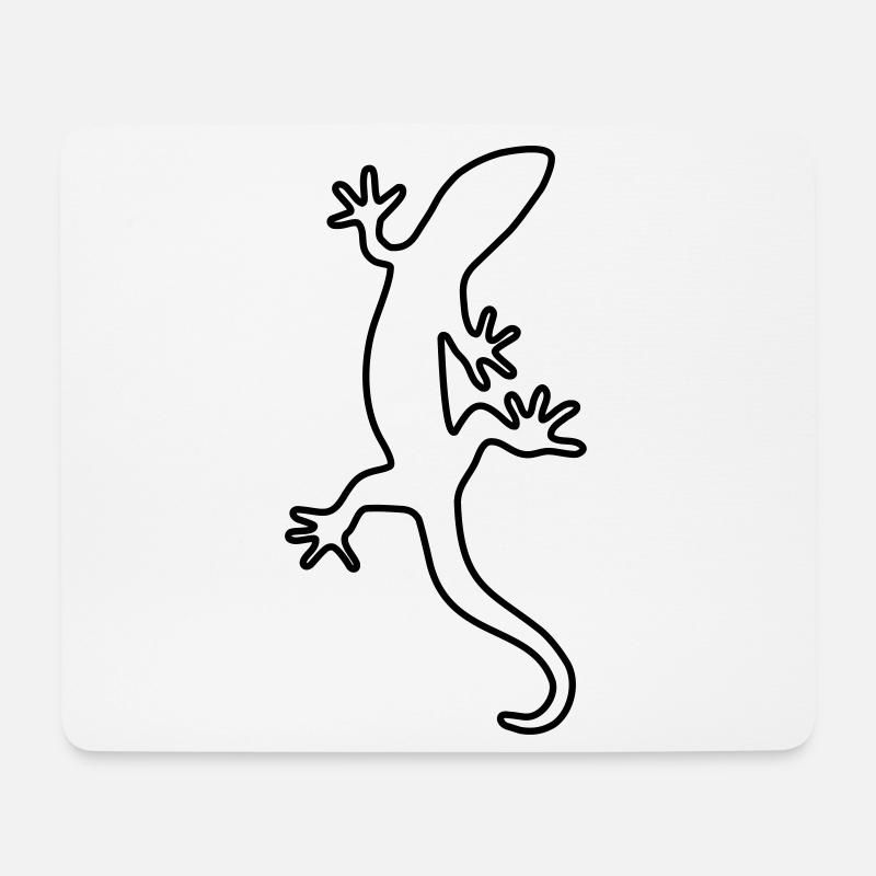 Salamander Echse Gecko Natur Lurch Tier - Mousepad (Querformat) - Weiß