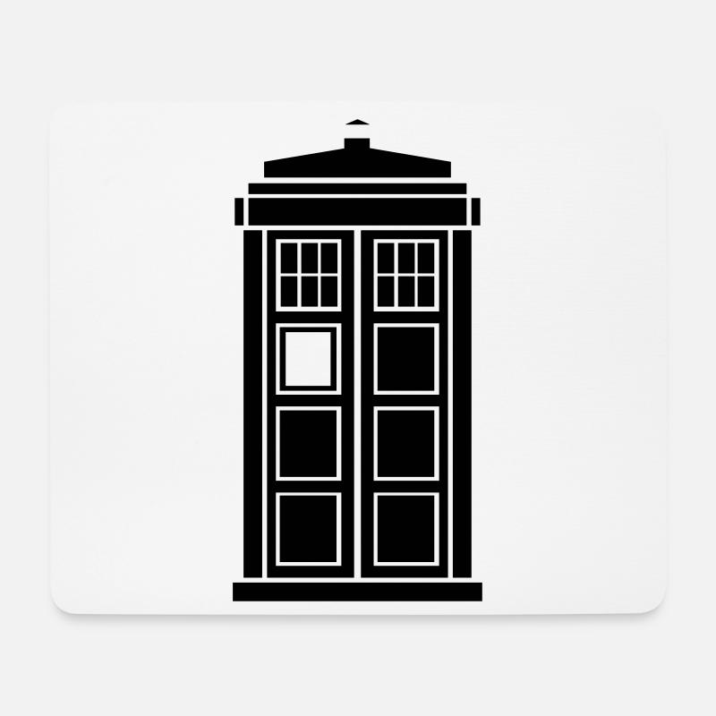 Tardis - Mousepad (Querformat) - Weiß