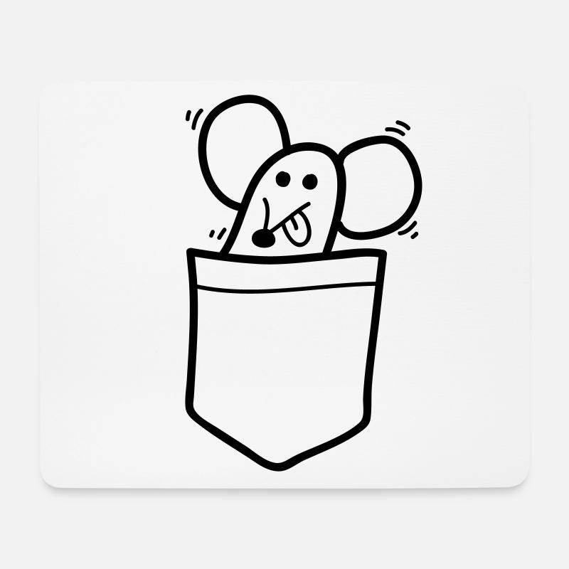 Lustige Maus - Mousepad (Querformat) - Weiß