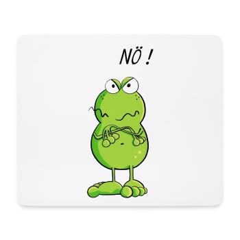 Frosch sagt einfach mal Nö - Mousepad (Querformat) - Weiß - Vorne