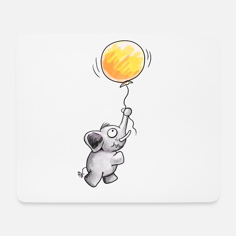 Fly away - Elefant - Mousepad (Querformat) - Weiß