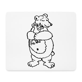 Maus Bär Umarmung Liebe Mausebär - Mousepad (Querformat) - Weiß - Vorne