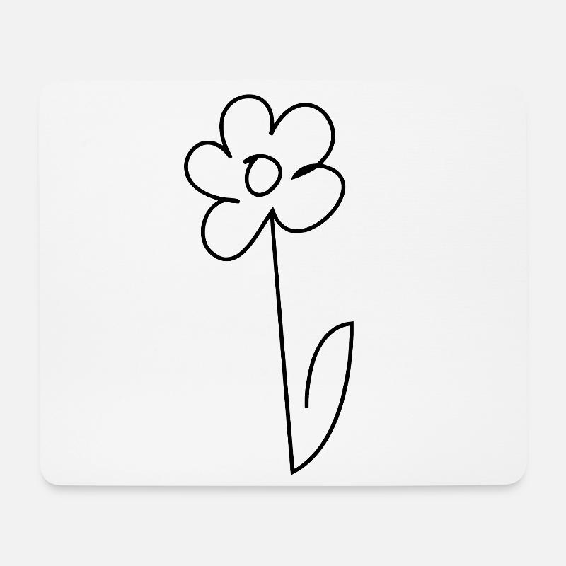 pâquerette - Tapis de souris (format paysage) - blanc