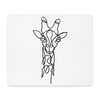 Sketch of the black giraffe - Mouse Pad (horizontal) - white - Front