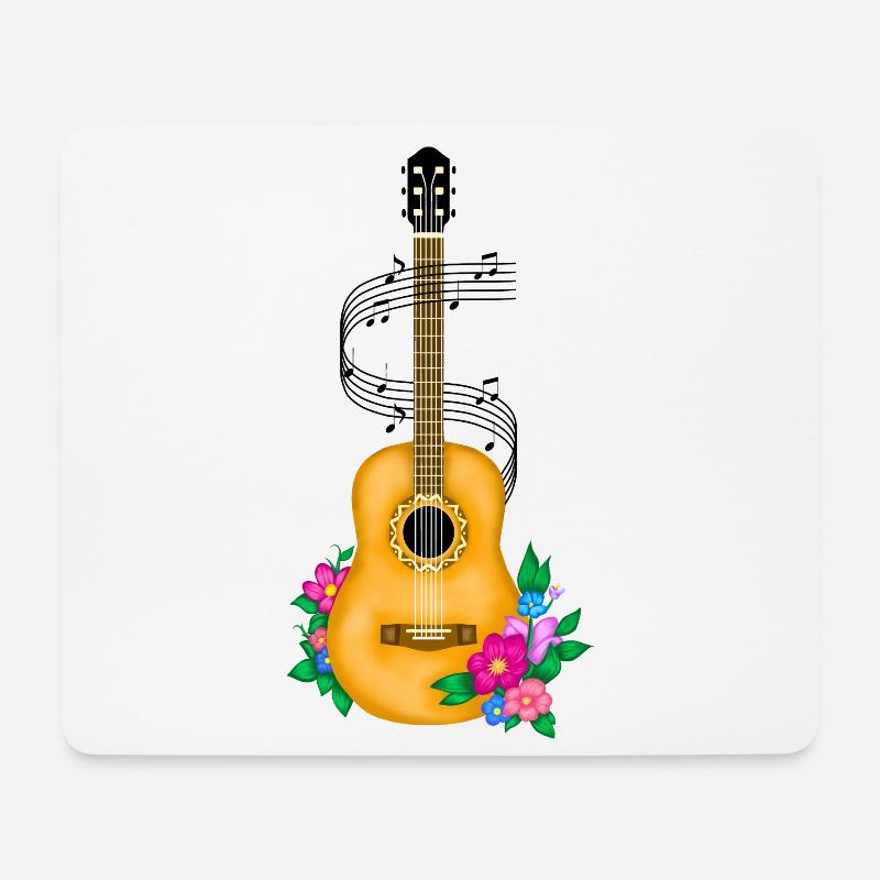 Gitarre, Musikliebhaber - Mousepad (Querformat) - Weiß