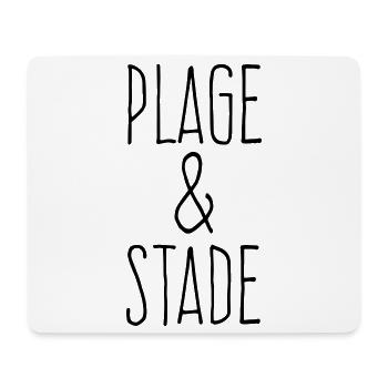 Plage et stade - Tapis de souris (format paysage) - blanc - Devant