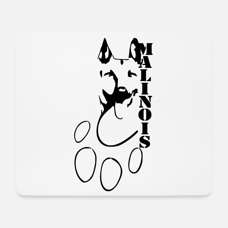Malinois - Mousepad (Querformat) - Weiß