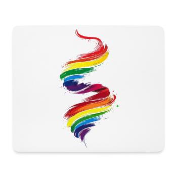 Abstrait Rainbow Pride Tornado Design - Vibrant - Tapis de souris (format paysage) - blanc - Devant