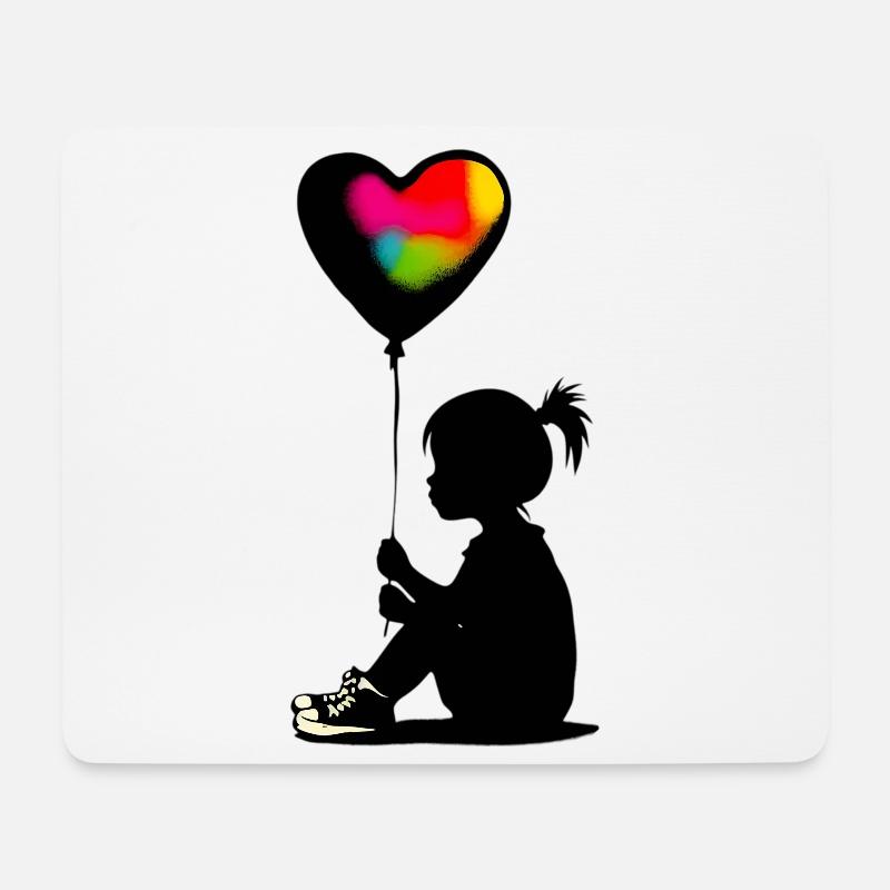 Herzensliebe - Mousepad (Querformat) - Weiß