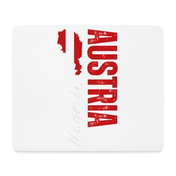 Hergestellt in Österreich, vertikales Design - Mousepad (Querformat) - Weiß - Vorne