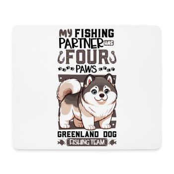 Angeln und Greyhound - Mousepad (Querformat) - Weiß - Vorne