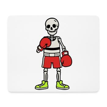 Skeleton Boxer – Spooky Fight Night - Mouse Pad (horizontal) - white - Front