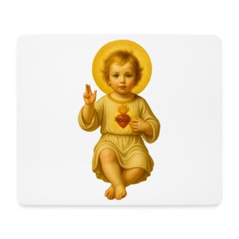 Sacred Heart Boy Illustration - Mouse Pad (horizontal) - white - Front