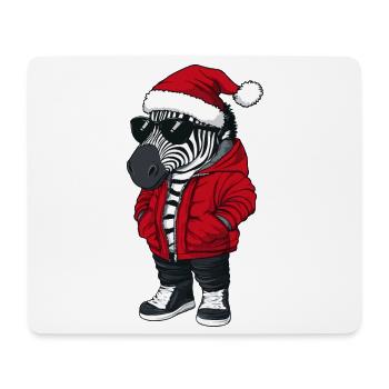 Zebra Weihnachten Winter - Mousepad (Querformat) - Weiß - Vorne