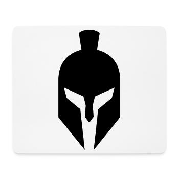 Spartanischer Helm - Mousepad (Querformat) - Weiß - Vorne