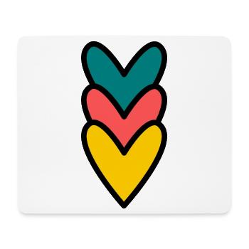 HERZ. HERZ. VALENTINSTAG. LIEBE. LIEBE. PAAR. - Mousepad (Querformat) - Weiß - Vorne