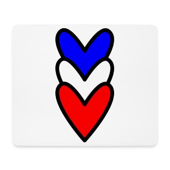 HERZ. HERZ. VALENTINSTAG. LIEBE. LIEBE. PAAR. - Mousepad (Querformat) - Weiß - Vorne
